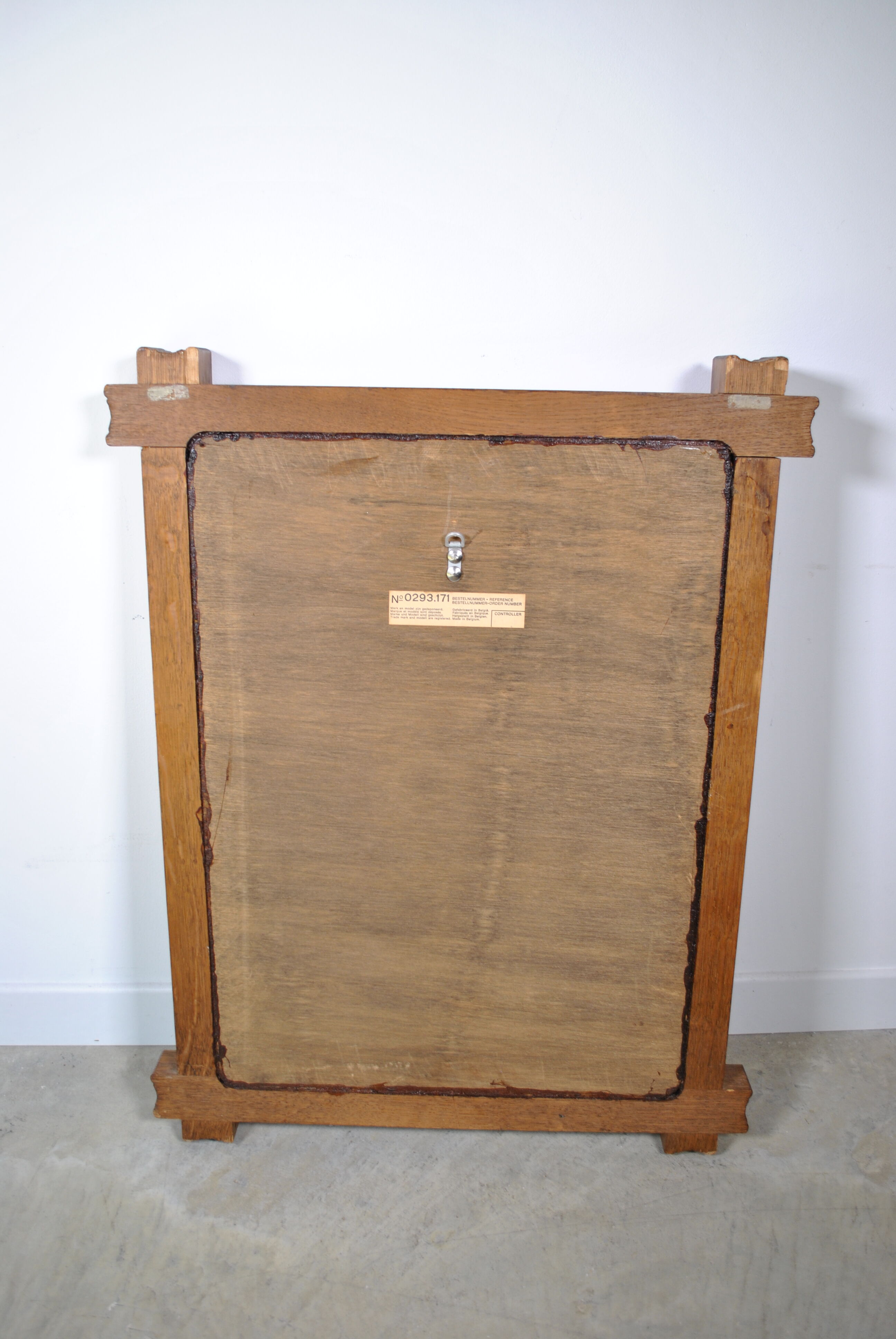 Oak mirror circa 1960