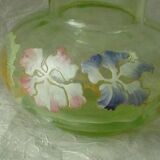 Vase boule en verre emaille email gras