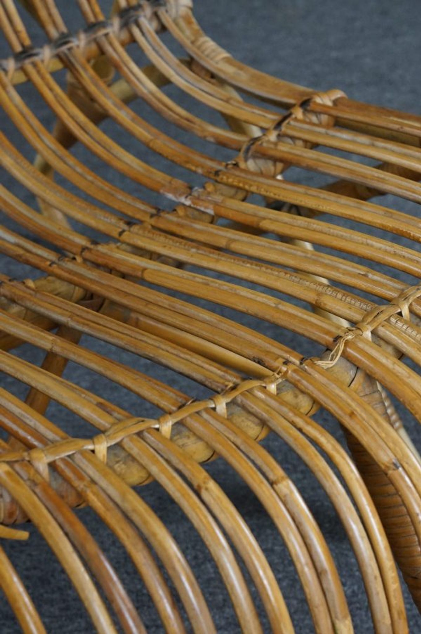 Belse 8 armchair in rattan of Dutch design round back 50s