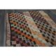 1970s Turkish Oushak Handmade Wool Cotton Brown Kilim Runner 81x172