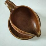 Handcrafted stoneware gravy boat