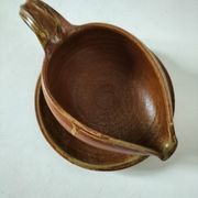 Handcrafted stoneware gravy boat