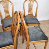 4 Vintage Scandinavian Gustavian Style Chairs Sweden