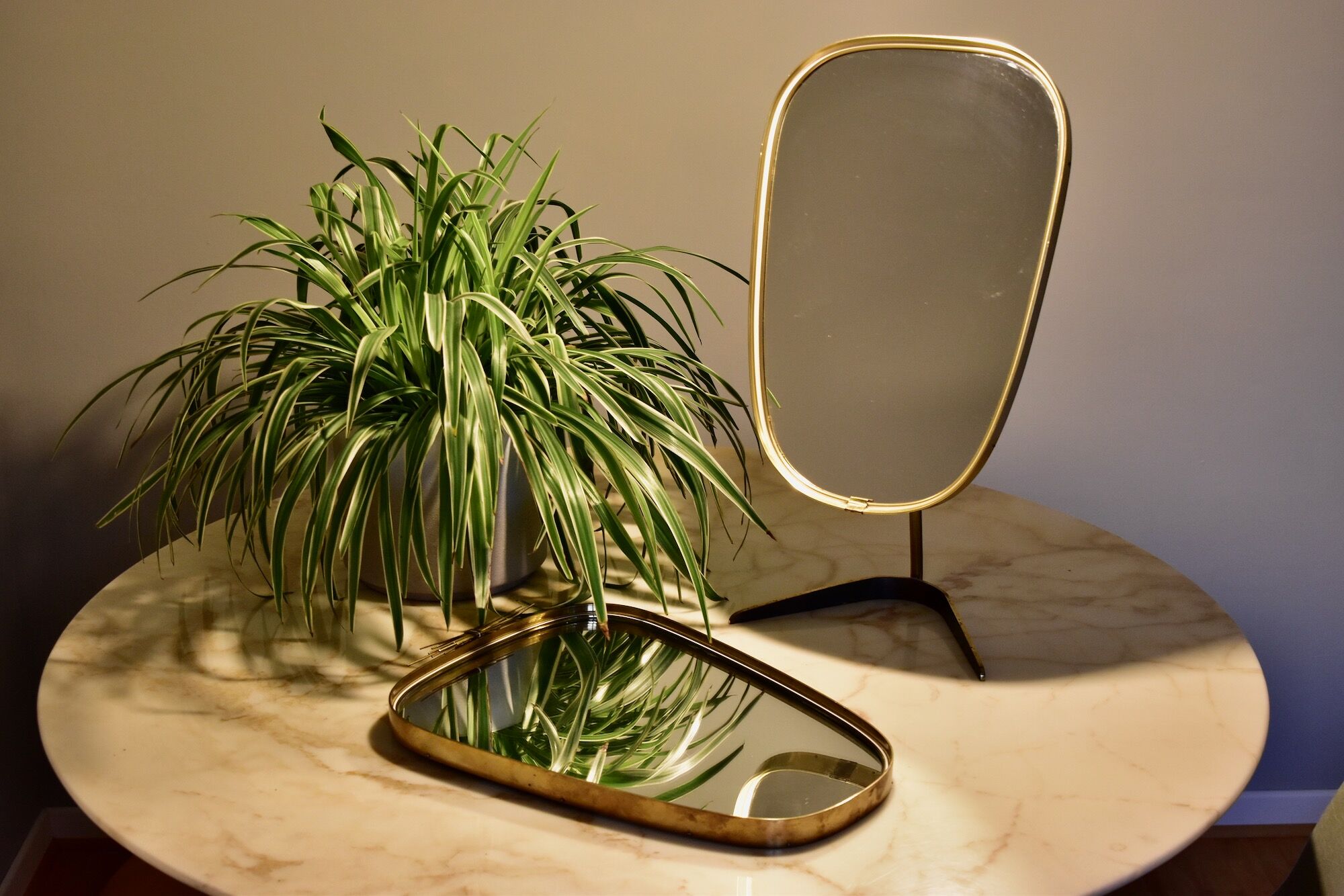 Table mirror 1950s Vereinigte Werkstätten München, Germany