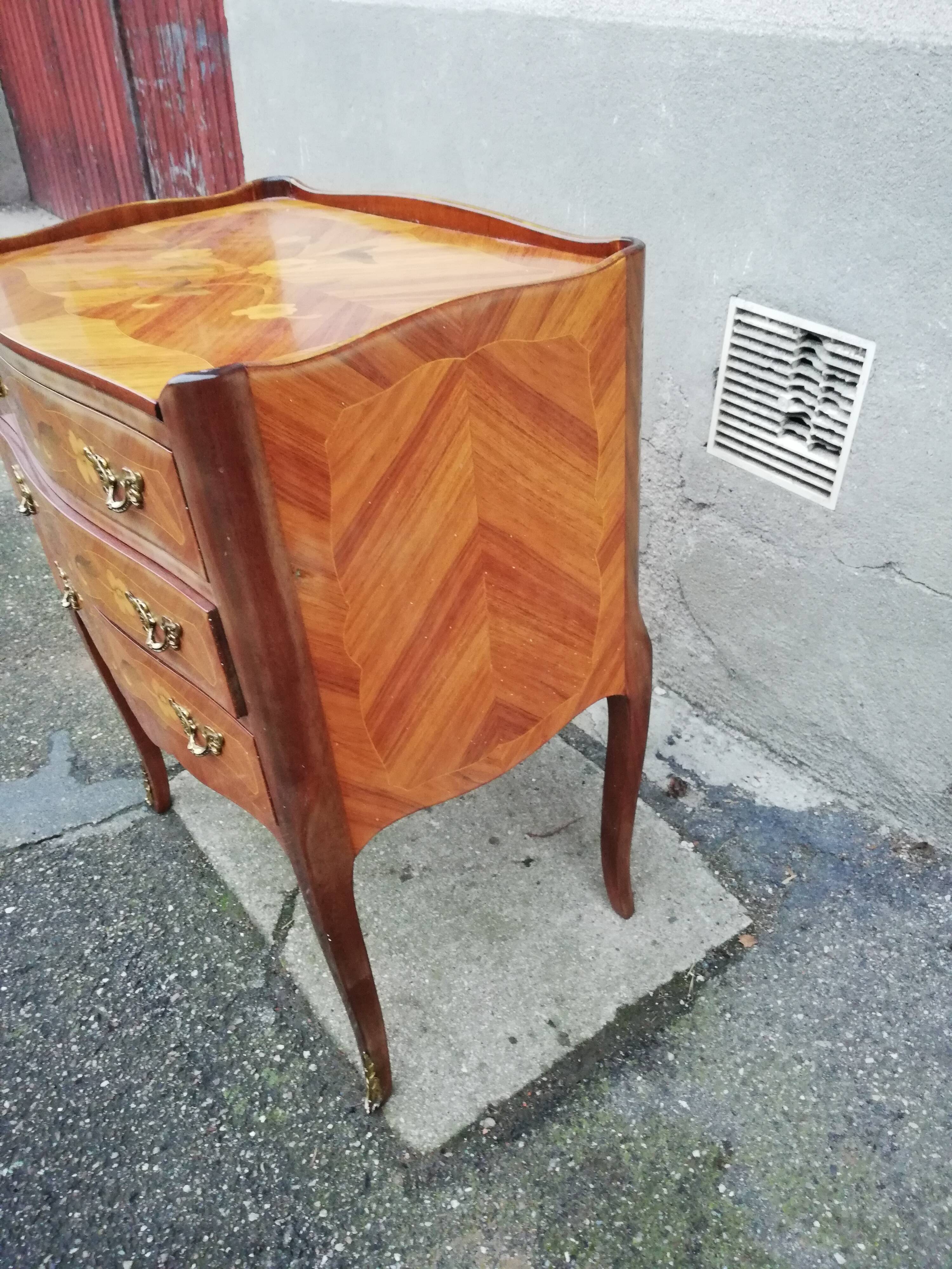 Chest of drawers 3 drawers Louis XV style