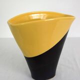 Two-tone Elchinger ceramic vase from the 1960s