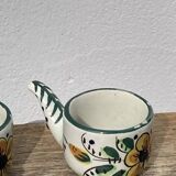 Vintage Breton floral coffee cups