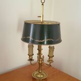 Antique Empire Style Bouillotte Lamp in brass and tin