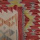 Tapis Kilim rouge afghan, petit tapis en laine tissée à plat, motif géométrique tribal