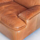 Vintage leather sofa. Belgium, 1970s