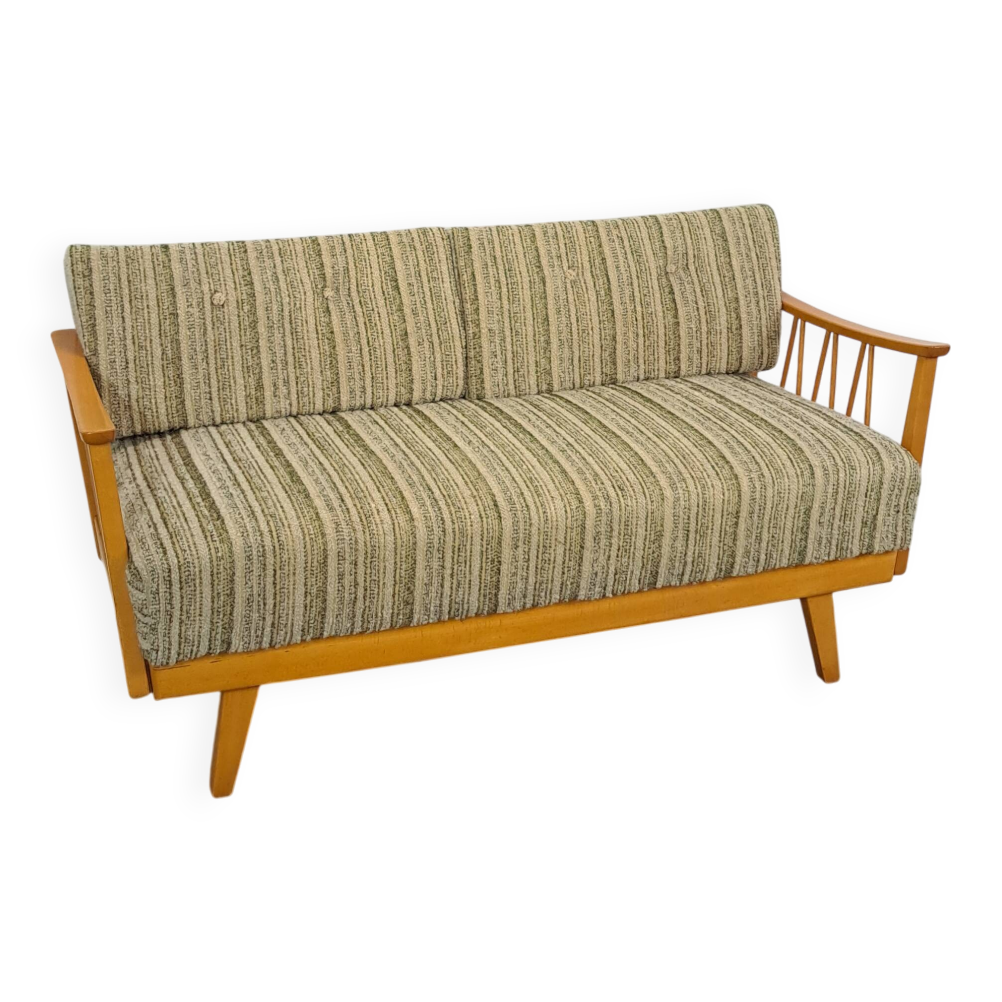 Uitschuifbare slaapbank met kussens, zitbank