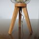Tripod lamp in wood and glass J.T. Kalmar 1970 Austria