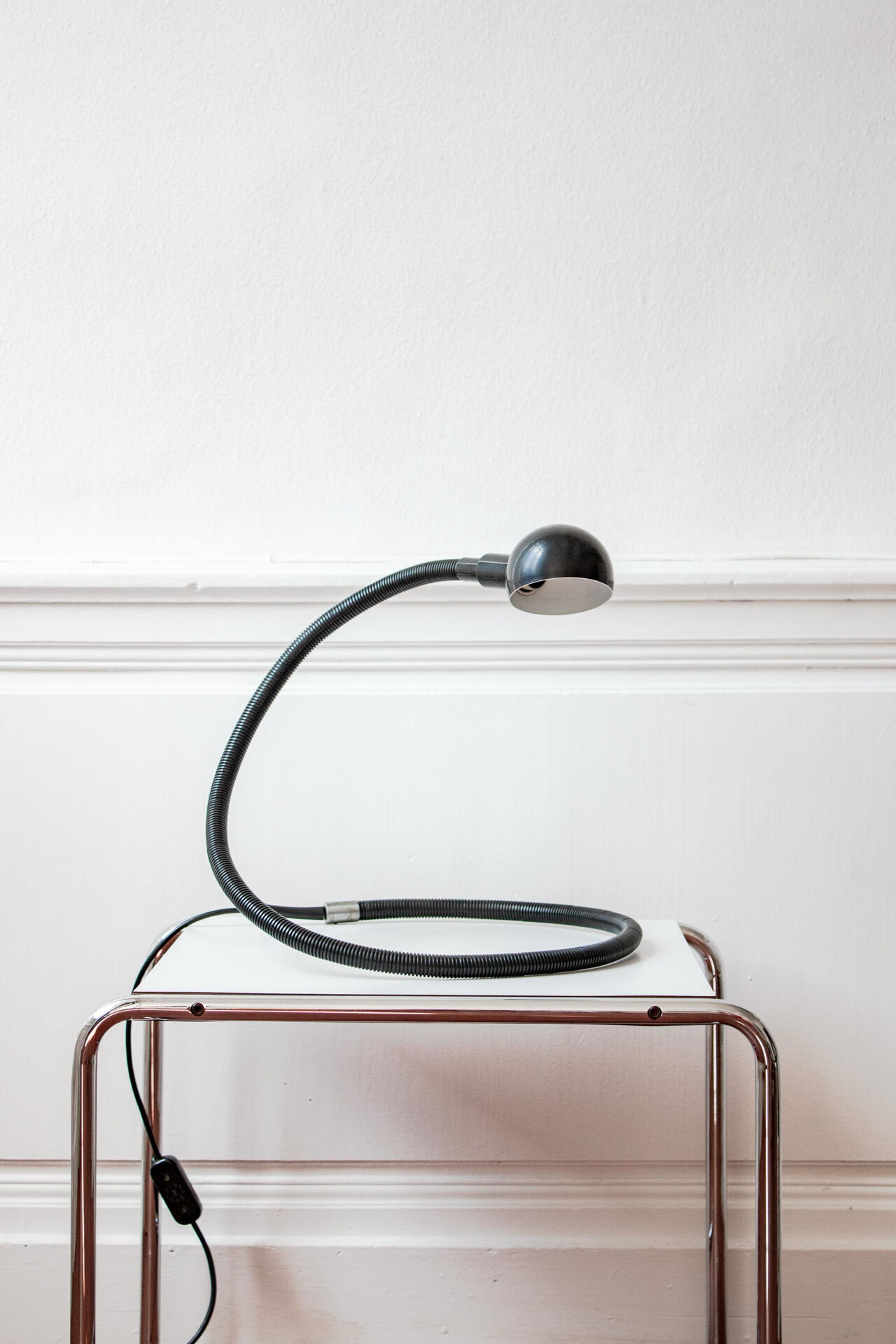 Black Hebi lamp by Isao Hosoe for Valenti, large version, 1970s.