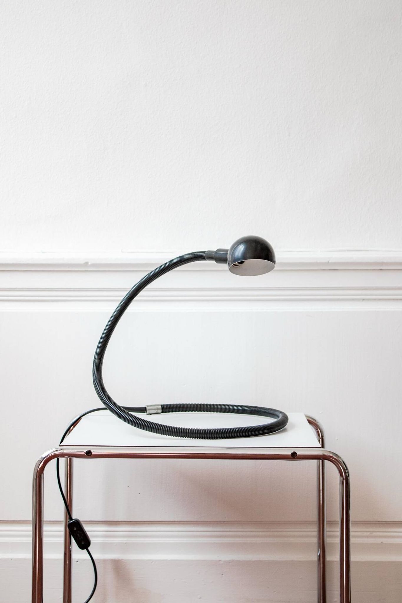 Black Hebi lamp by Isao Hosoe for Valenti, large version, 1970s.