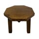 Tables d'appoint hexagonales brutalistes en chêne, années 1950, lot de 3