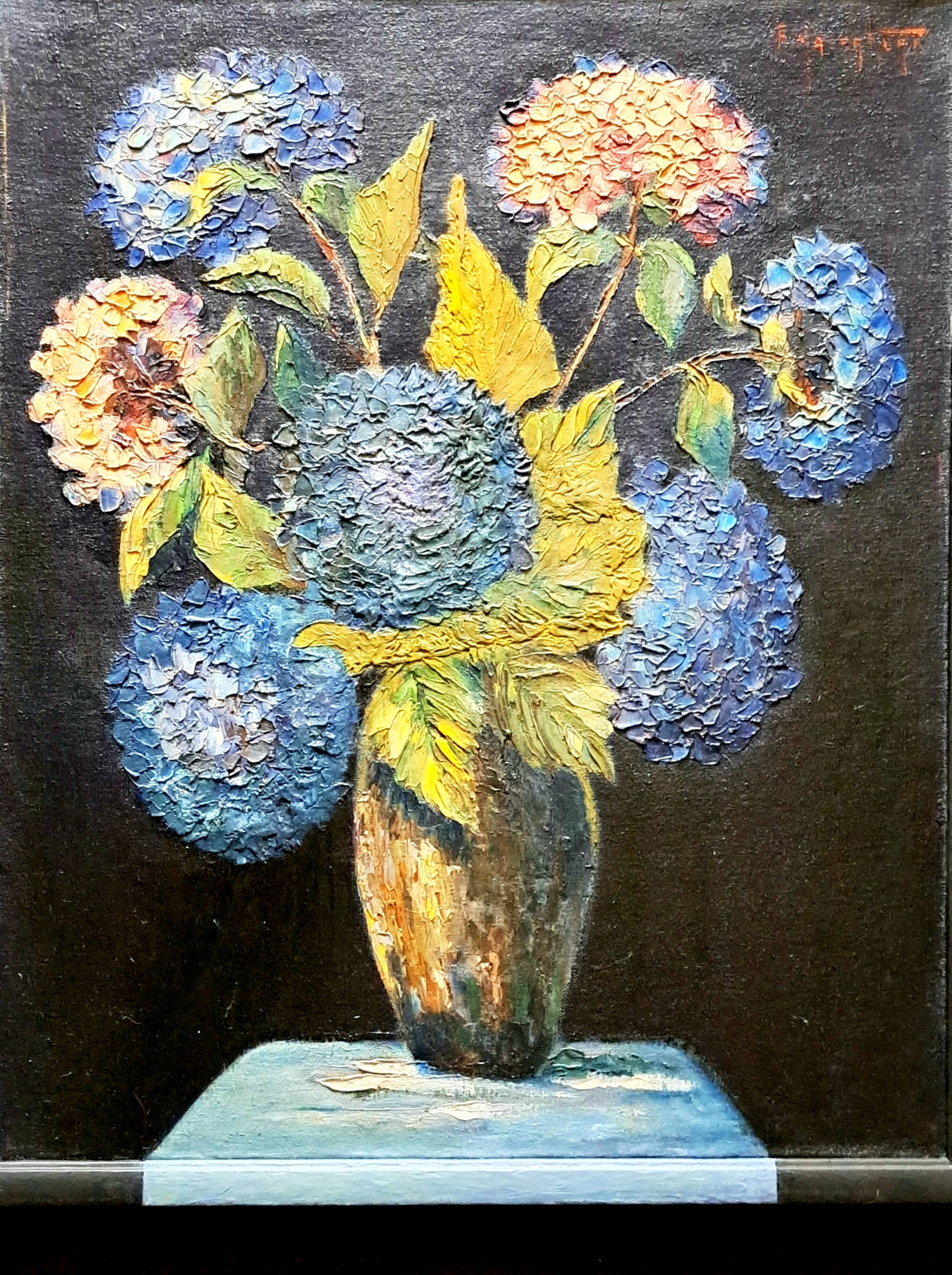 Still life tableau Impressionism oil on canvas Fritz Haberkorn