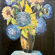 Still life tableau Impressionism oil on canvas Fritz Haberkorn