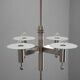 Machine Age Nickel-Plated 4-Flamming Chandelier, 1920s
