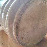 Large ceramic vase circa 50 blue/purple/beige enamel