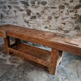 Antique beech table, France early 20th century