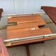 Scandinavian extendable round table in teak lg 115 to 205cm an60