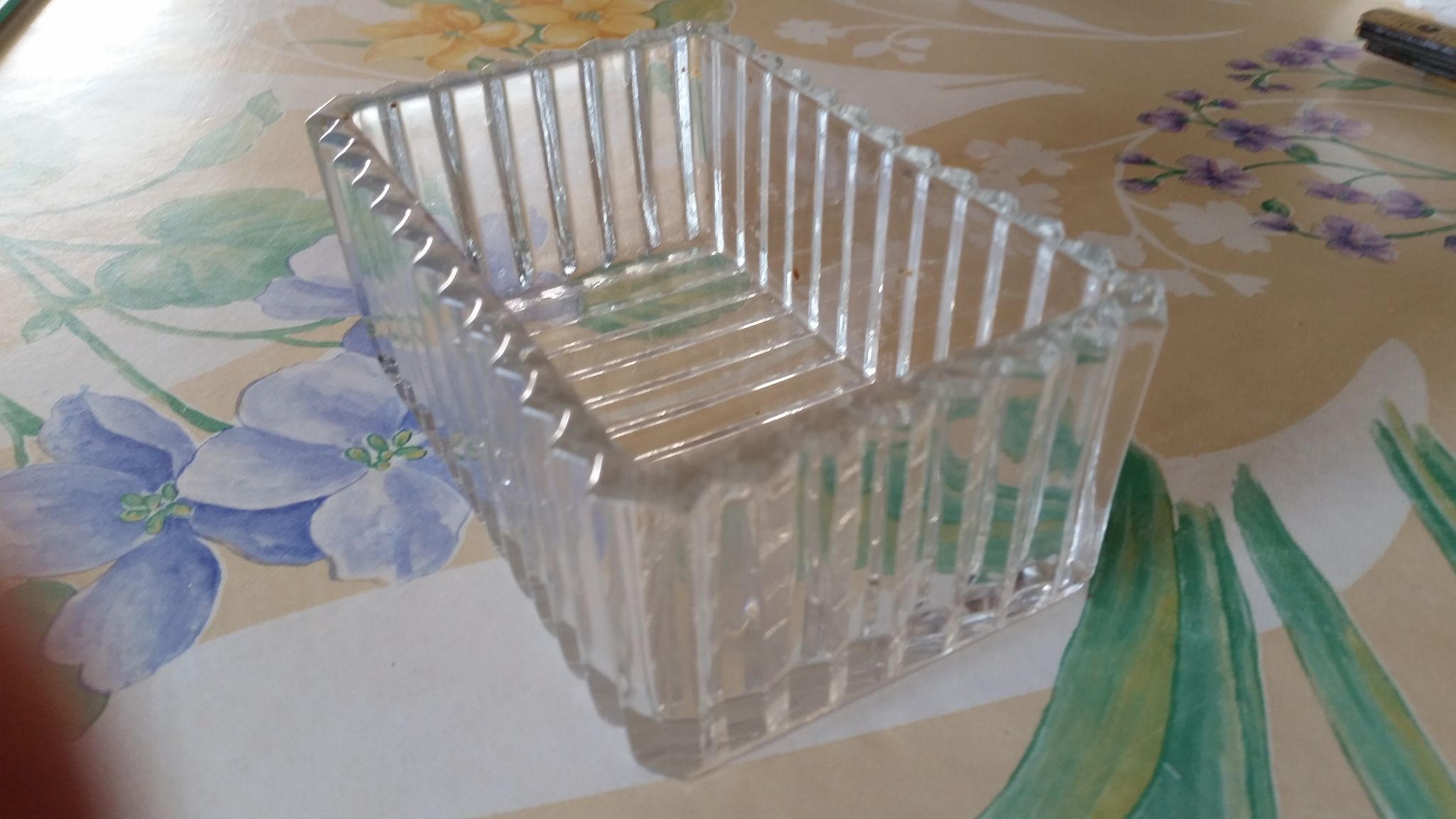Square crystal candy bowl or empty pockets
