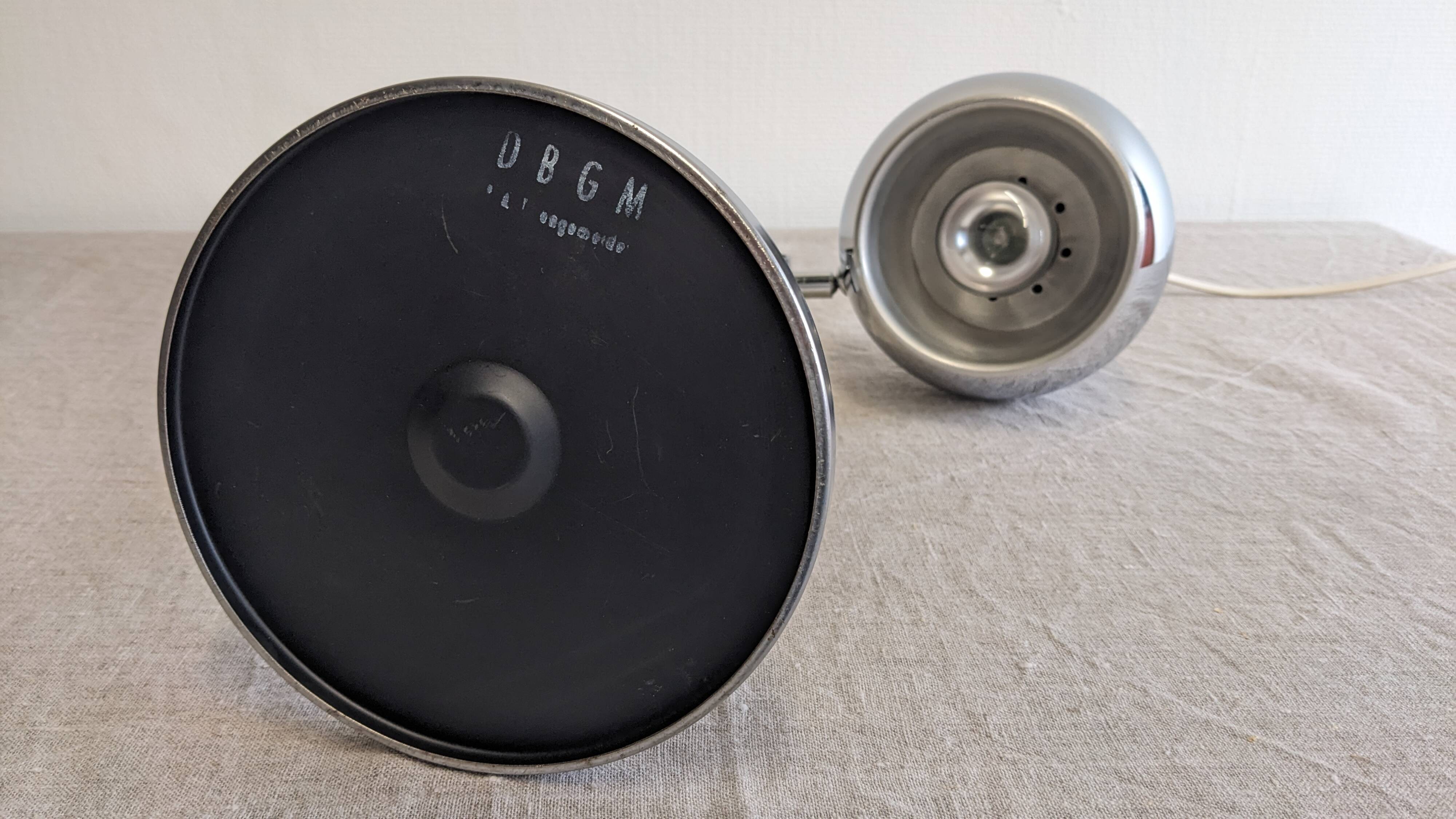 Chrome Eye Ball lamp, Space Age, Germany circa 1970.