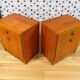 Pair of nightstands Vintage teak Scandinavian Design 1965