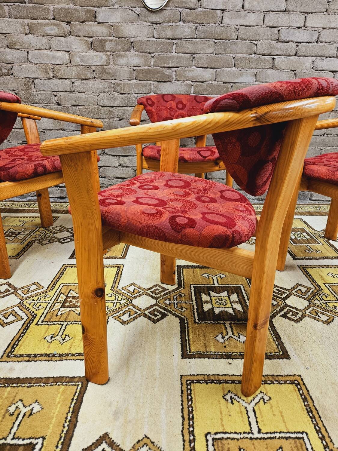 Set de 4 chaises en pin danois style Rainer Daumiller 1970