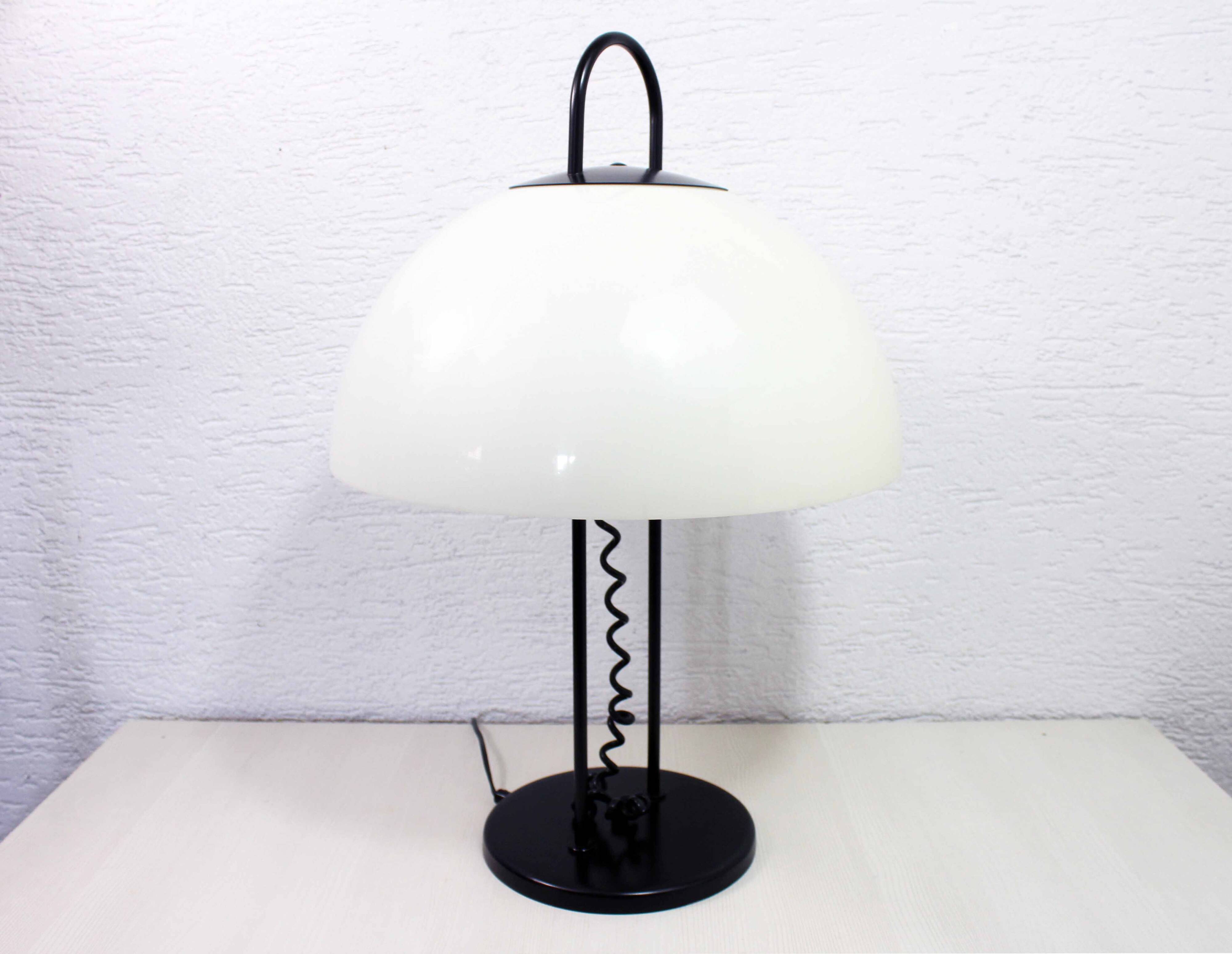 Lampe champignon en métal et acrylique 1980