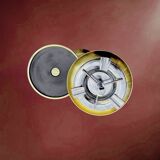 Art Deco floor ashtray in brass and metal