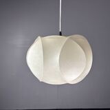 Midcentury space age cocoon hanging pendant ceiling lamp, 1960s