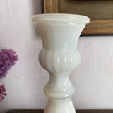 Pair of opaline candlesticks