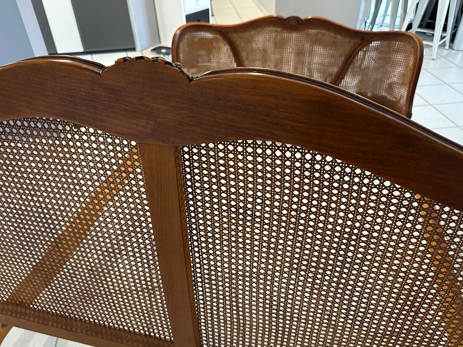 Lit basket in caning Louis XV style 1950