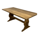 Oak stained monastery farmhouse table