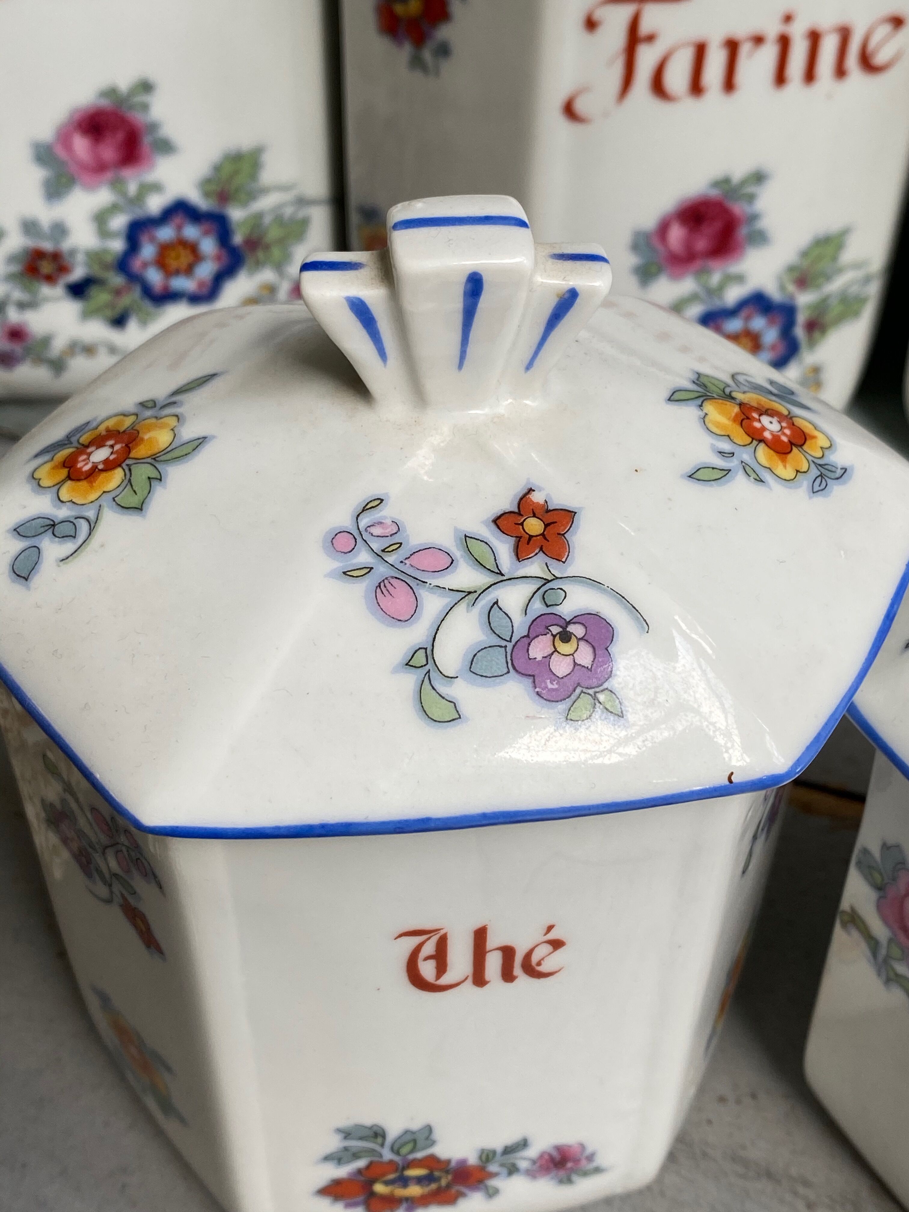 Spice jars and condiments