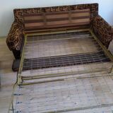 Set vintage sofa bed and 2 armchairs