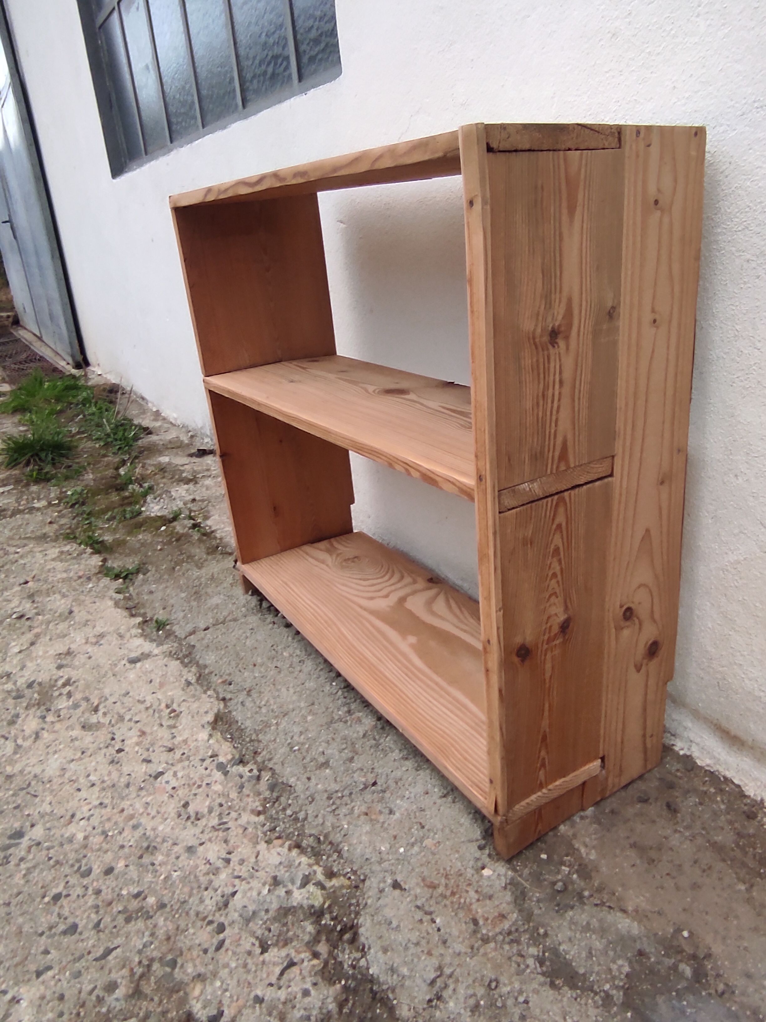 Workshop furniture shelves old wood shelving vintage industrial fir