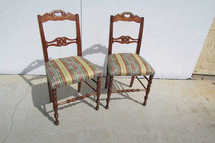 Series of 6 chairs, cherry, 19th
