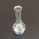 1970s Vase / Soliflore with body on shower stand Transparent glass