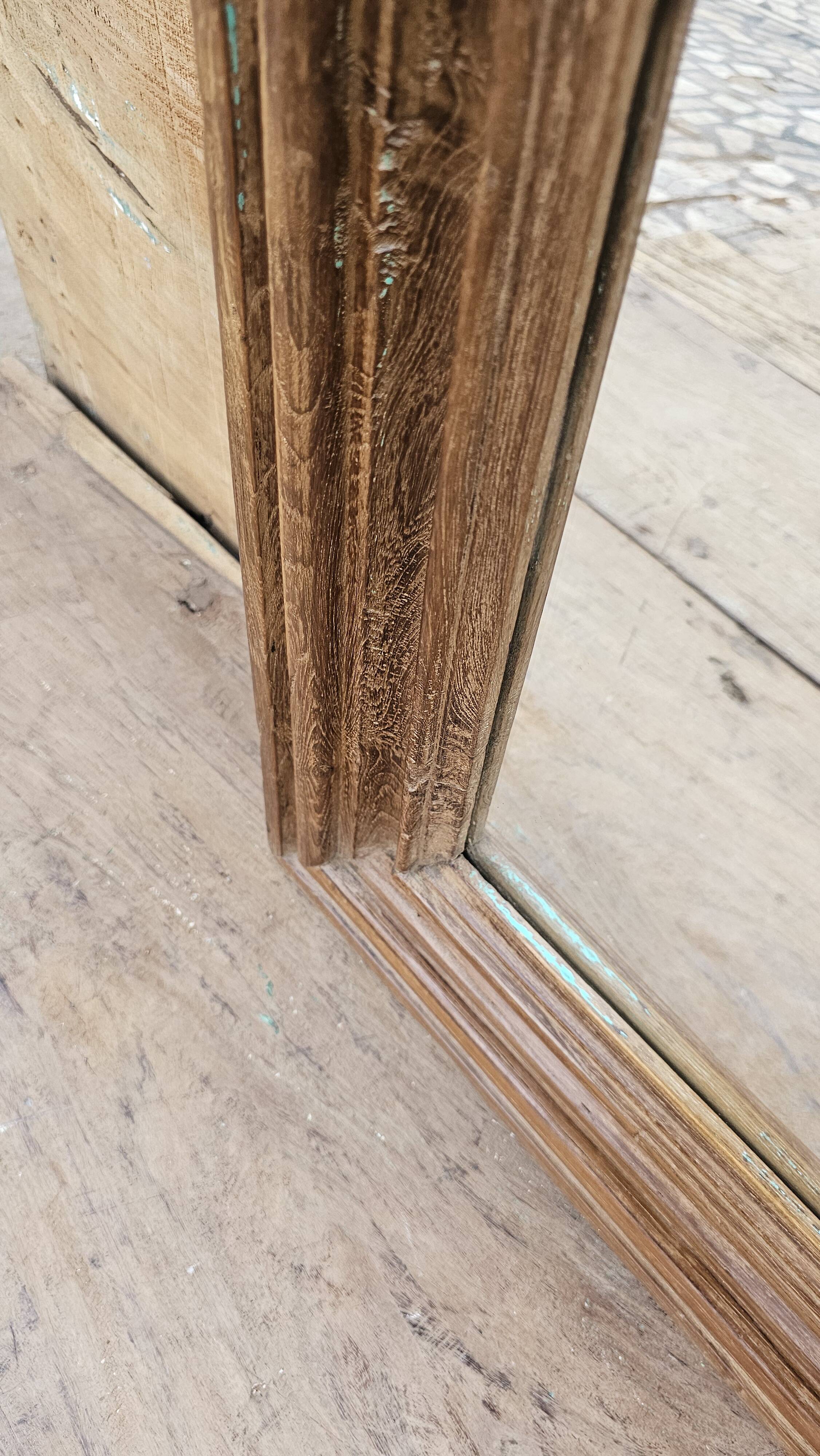 Burmese teak mirror