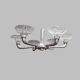 Important Art Deco chandelier in gilded bronze