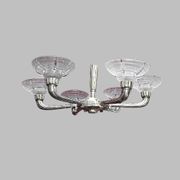 Important Art Deco chandelier in gilded bronze