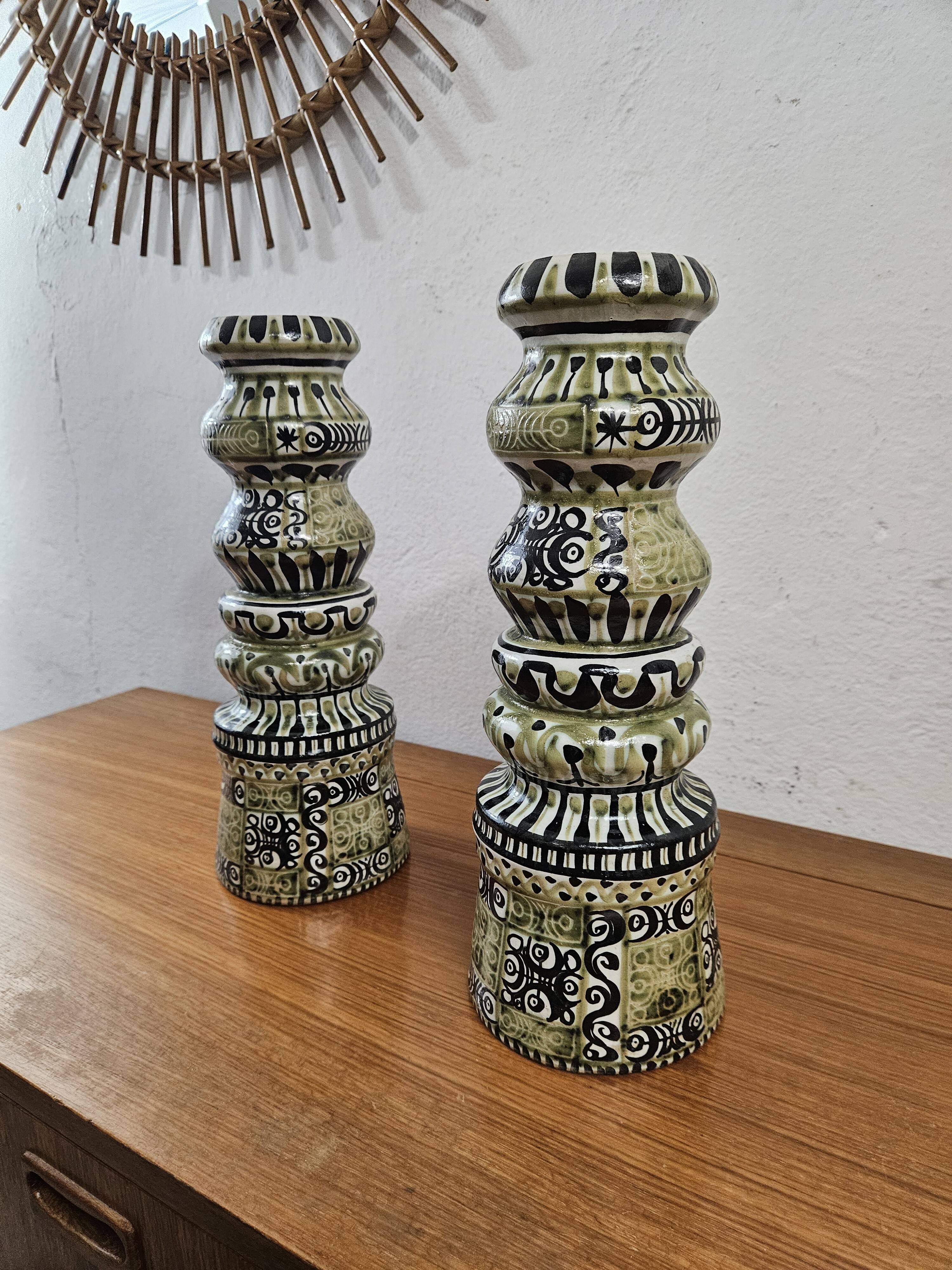 André Horellou Candlesticks - Ceramic