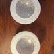 Paire applique plafonnier demi boule en verre de Clichy