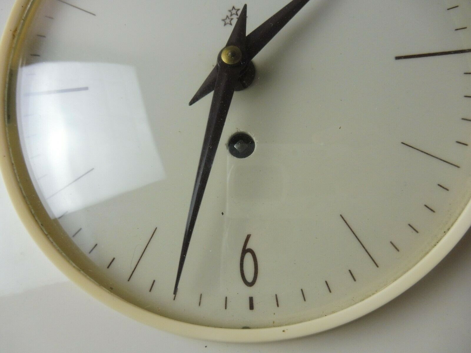 Old mechanical watch/clock, Peter, ceramic, vintage