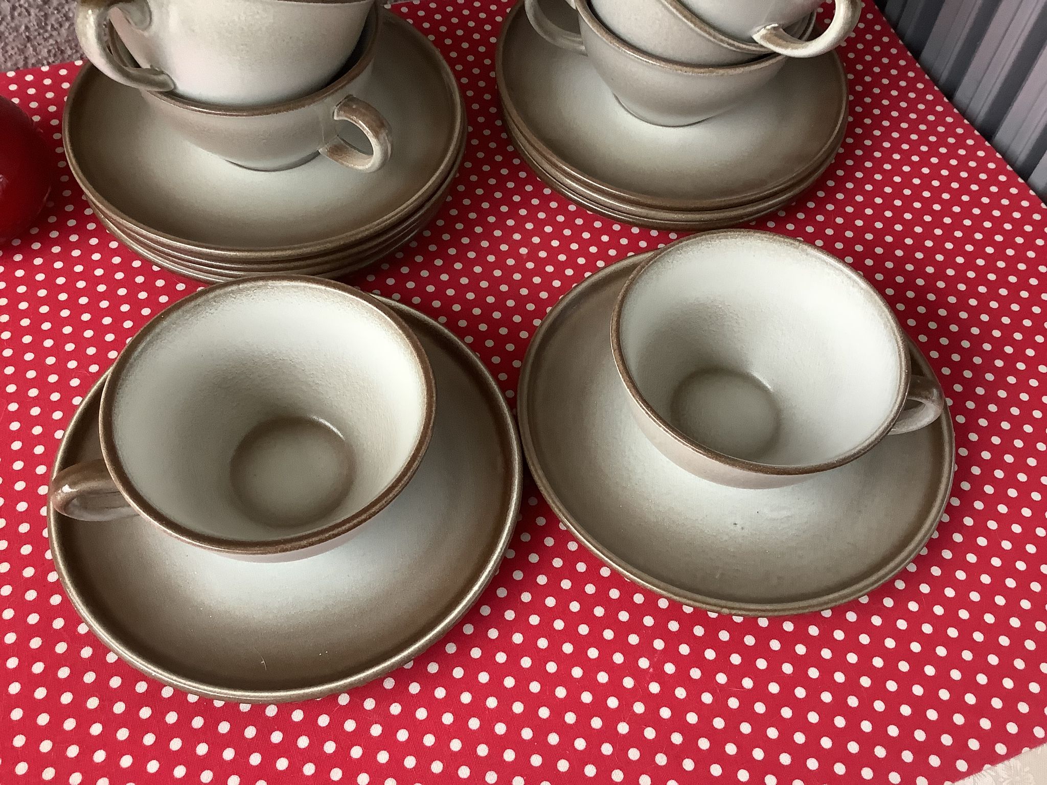 Tasses Salins France émaillé imitant le grès