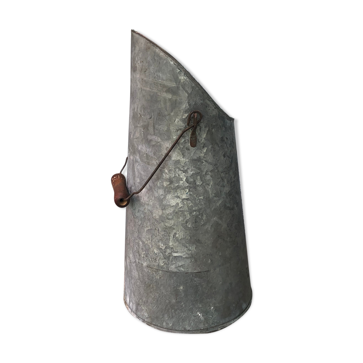 Old metal coal bucket