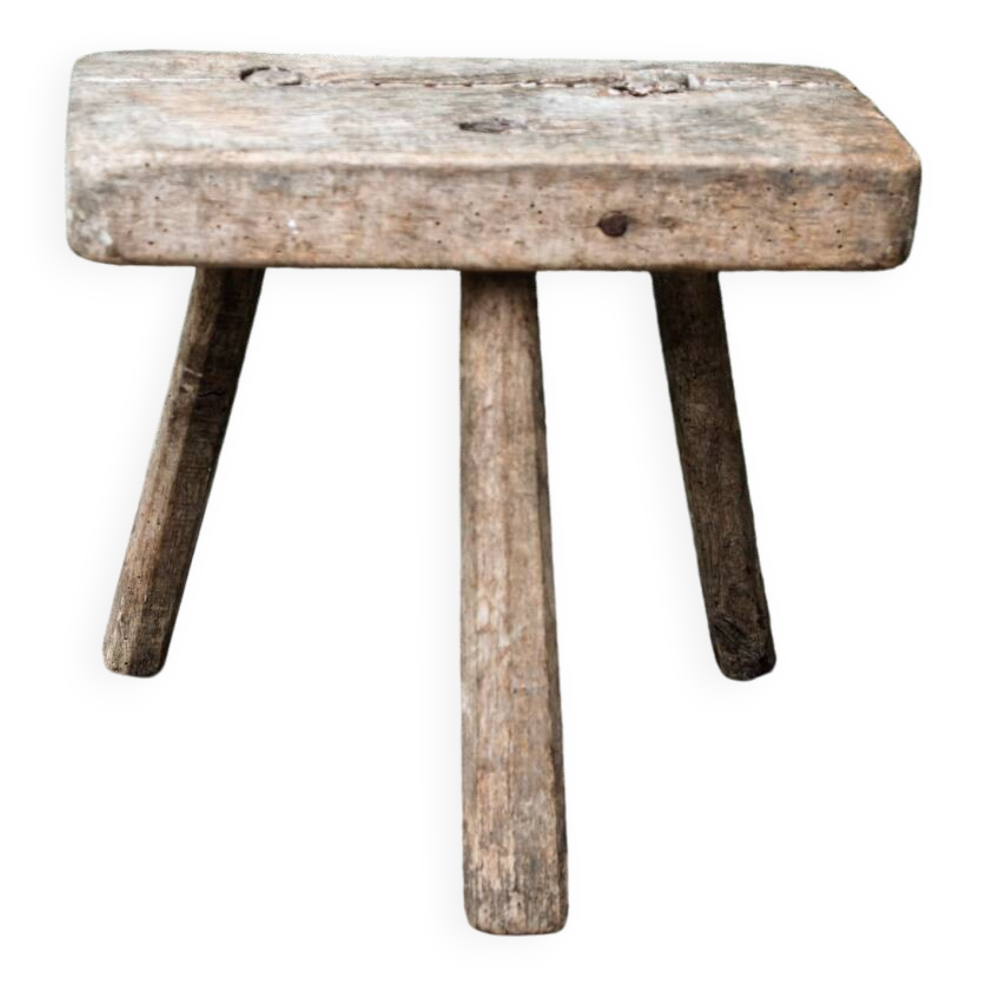 Brutalist Cowherd Stool, Tripod