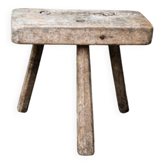 Brutalist Cowherd Stool, Tripod